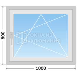 Алюминиевое окно для коттеджа AL-241